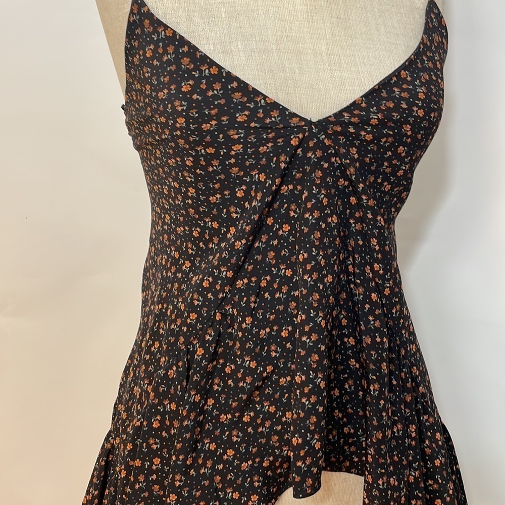 Michael Kors Collection Auburn Multi Vintage Floral Silk Tank Top size 0 - Picture 3 of 11